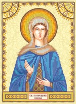 Схема для вышивки иконы бисером на холсте «Святая Нонна»