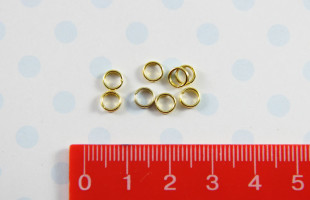 Кольцо для бус R-03 3.5 мм 50 шт №01 под золото