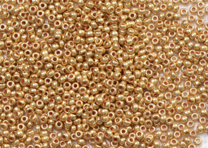 Бисер Чехия круглый 10/0 500г 18581 терра металлик золотой