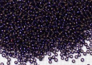 Бисер Япония MIYUKI Seed Beads 15/0 5г 1426 окрашенный фиолетовый серебряная линия внутри