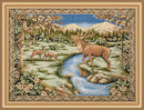 Набор для вышивания " PANNA" " Золотая серия" O- 7489 " Гобелен с оленями" 62 х 45 см
